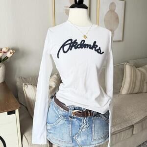 White Graphic deadstock vintage Long Sleeve Top (Akdmks)